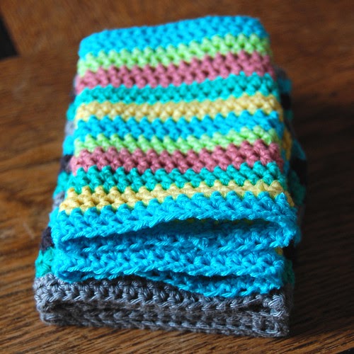 Audrey B.: * Stripey Crochet Wristlets