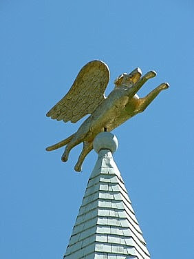 the dog steeple at the Dog Chapel