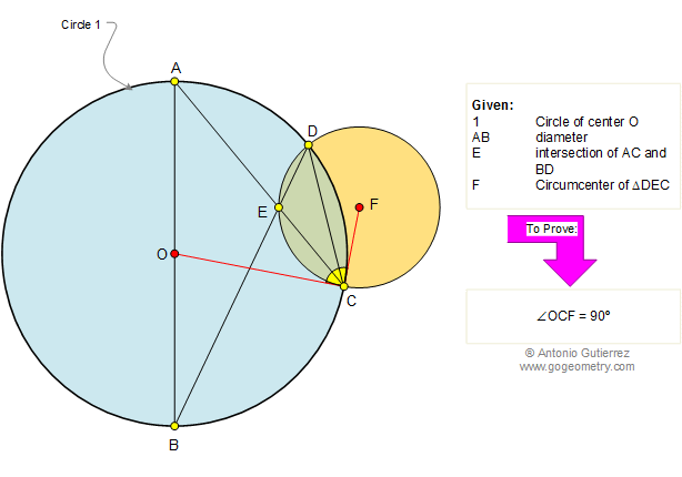 Problema de Geometría 111 en Español (ESL): Circunferencia, Diámetro, Cuerdas, Circuncentro, Perpendiculares.