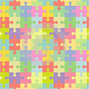 Seamless jigsaw puzzle pattern