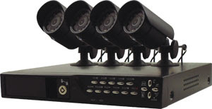 DVR Recording Kit with 4 Cameras
