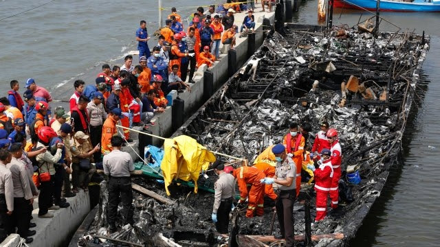 Image result for Indonesia Ferry Fire Kill 23