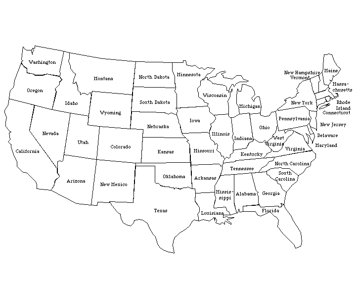 printable blank us map with state outlines clipart best