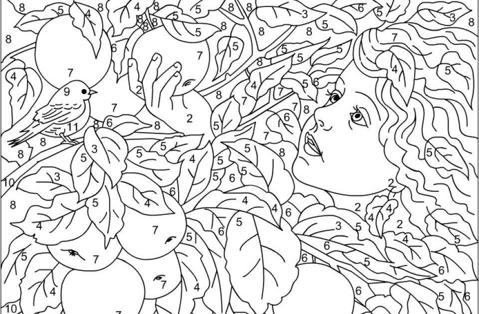 Free Color By Number Coloring Pages For Adults.