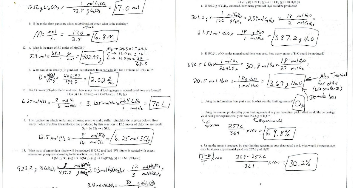 Empirical Formulas Worksheet Answers - worksheet