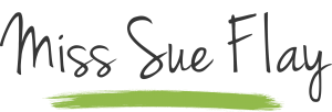 MSF Miss Sue Flay logo Green Brush