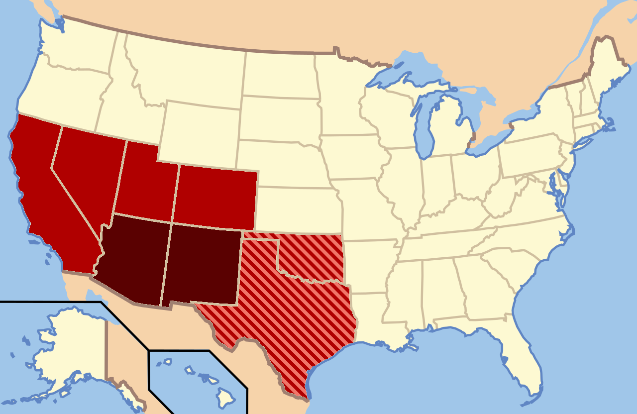 us-southwest-region-map