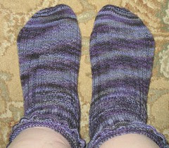 Black Purl Socks