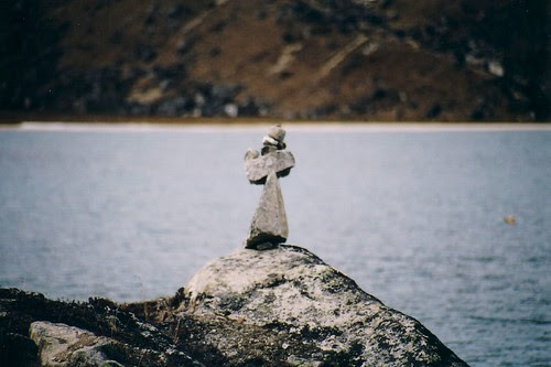 Stone Bishop Praying to the Buddhist Lake Goddess Stone Bishop Praying to the Buddhist Lake Goddess