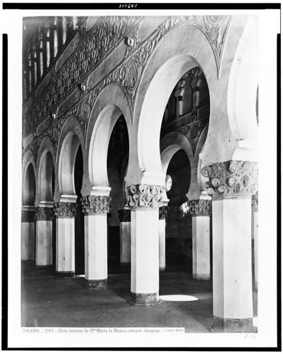 Sinagoga Santa María la Blanca en el siglo XIX. Fotografía de Jean Laurent. The Library of Congress of the United States of America