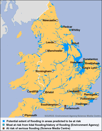 England Flood Map