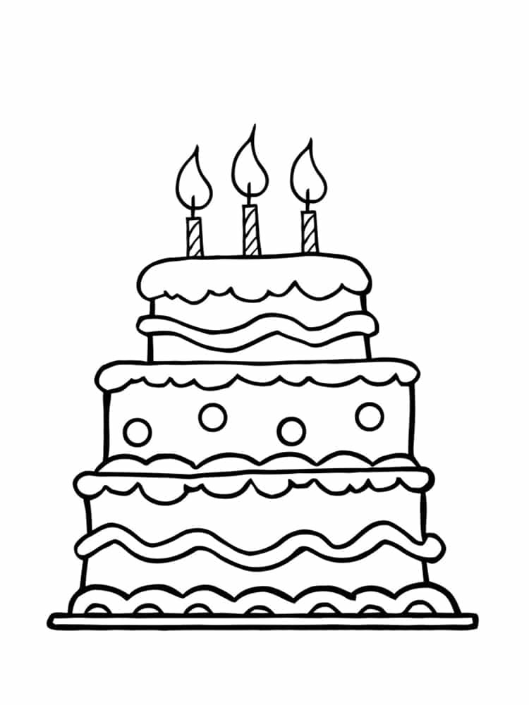 16 Beautiful Coloriage Gateau Anniversaire 4 Ans Imprimer