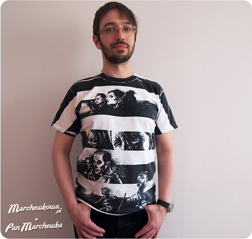 Pan Marchewka, koszulki, T-shirt, komiks, pasy, black&white