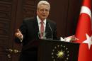 Germany's President Joachim Gauck addresses the media at the Presidential Palace in Ankara