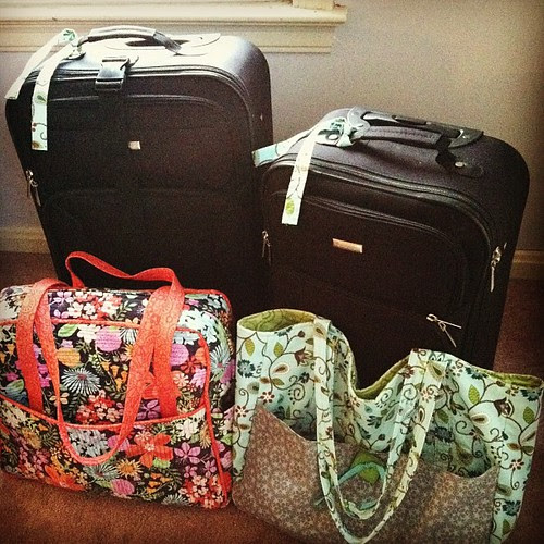 my bags are packed. :) #quiltmarket #travelhandmade