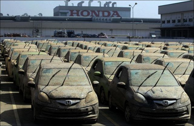 Honda Destroys Flooded Cars