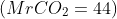 (Mr CO_{2}=44)