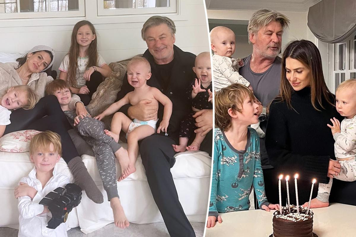 Alec and Hilaria Baldwin take 'epic fail family photo' with seven kids