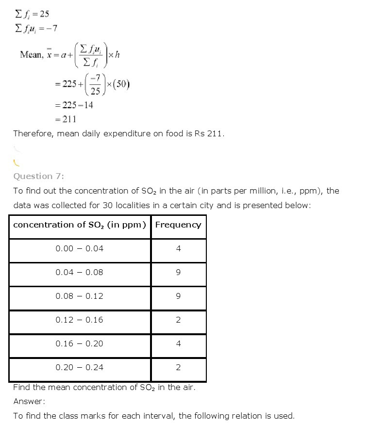 NCERT Solutions for Class 10th Maths Chapter 14 - Statistics