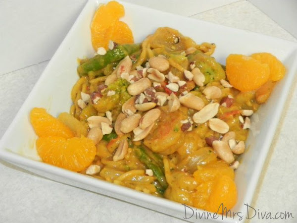 Diva In The Kitchen: Quick and Easy Veggie Yakisoba in Peanut Sauce