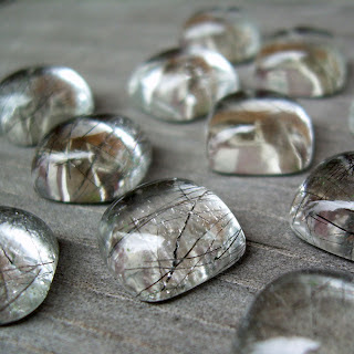 rutilated quartz cabs