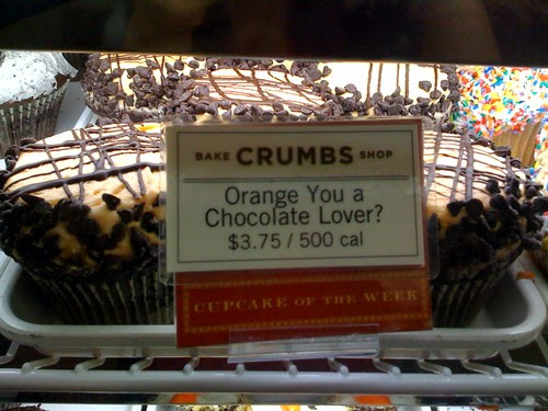 Crumbs Bakeshop Midtown NYC chocolate orange cupcakes