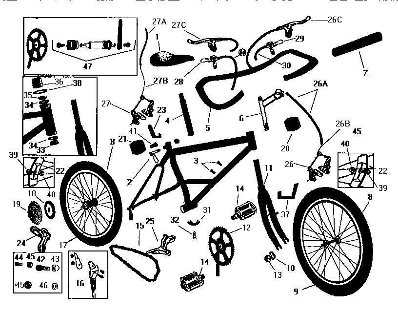 Bicycle Roadmaster Bicycle Parts List