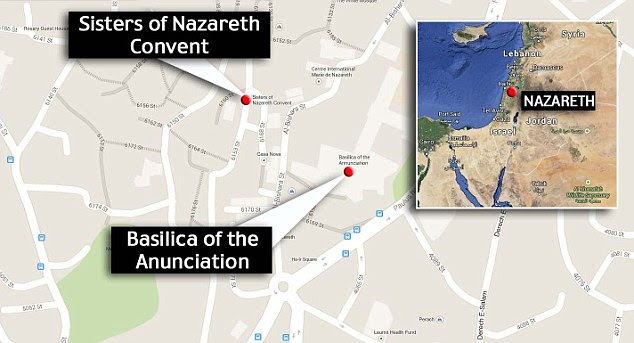 The house is thought to be located beneath the Sisters of Nazareth Convent which is across the road from Church of Annunciation in Nazareth