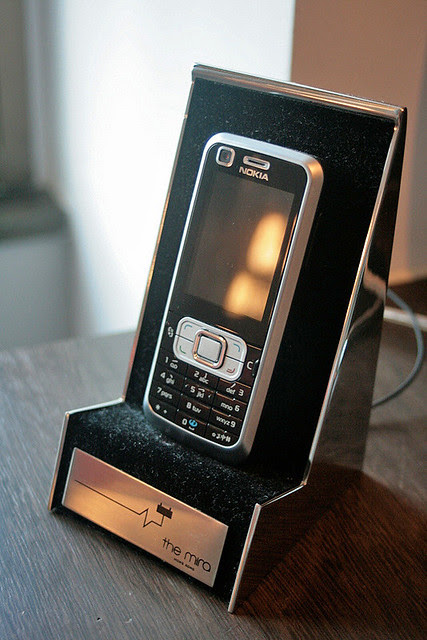 They give you a mobile phone that's cloned to your hotel room!