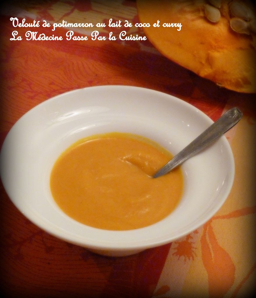 Velouté de potimarron au lait de coco