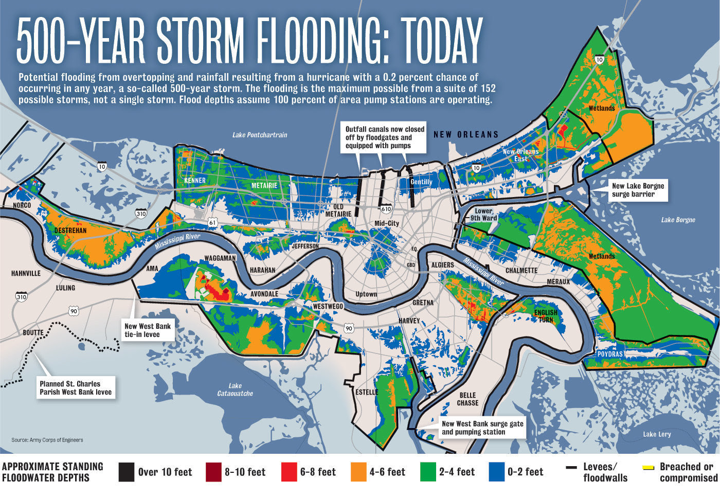 NorthWest Carrollton, New Orleans Flood Maps Katrina and "today".