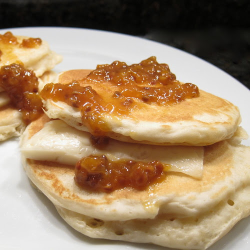 Pancakes with Brie & Cloudberries