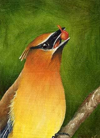 bird oil painting