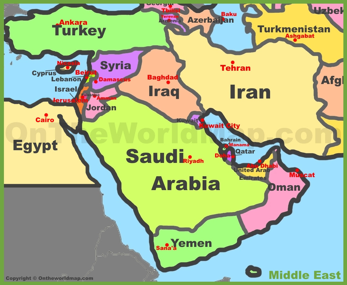 Map Middle East Qatar Share Map