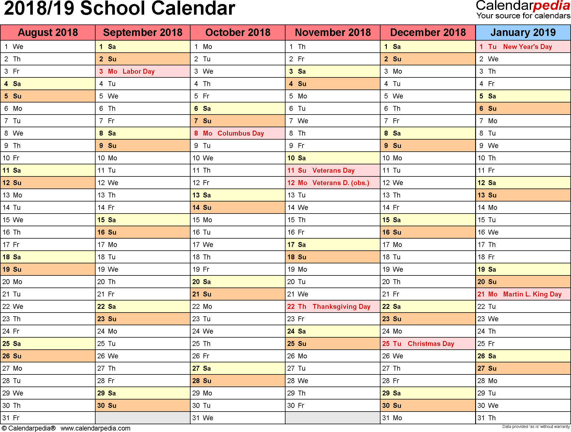 Academic Calendar Template 2018-19 from lh4.googleusercontent.com
