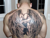 Back Tattoo Angel Design