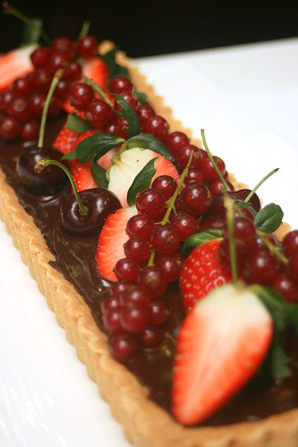 The winning creation - Chocolate and Raisin My Favourite Tart