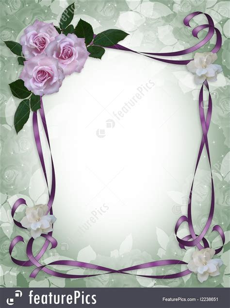 Illustration Of Roses Wedding Invitation Border Illustration Of Roses Wedding Invitation Border