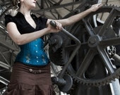 Steampunk skirt with cogs ; made to measure ; Handmade from Italy - SilviaAlphardCouture