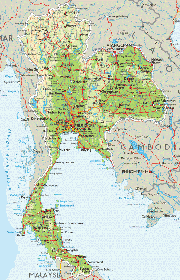 Thailand Highway Map Afp Cv
