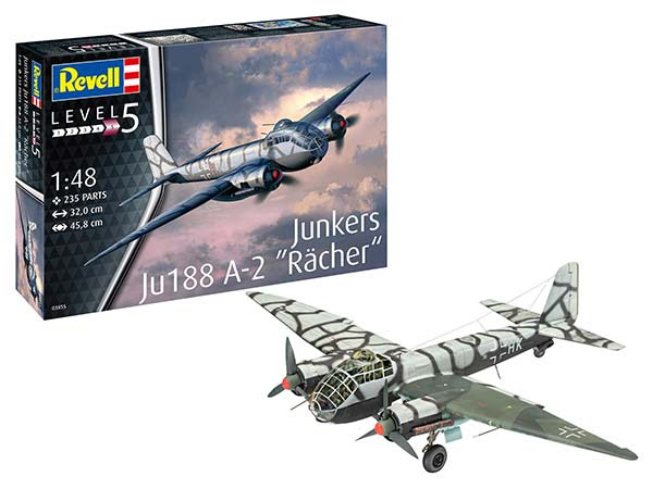 Revell 1/24 Junkers Ju188 A-2 'Rächer' (03855) Instruction Manual, Color Guide & Paint Conversion Chart