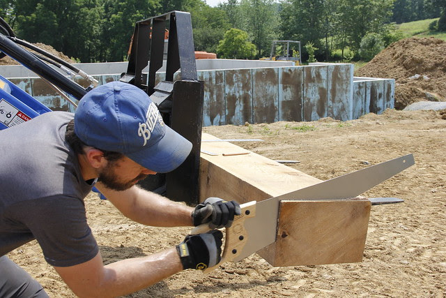 timber frame - squaring