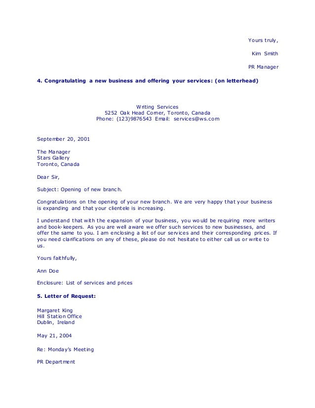 Sample Business Letter With Three Signatures | Sample Business Letter