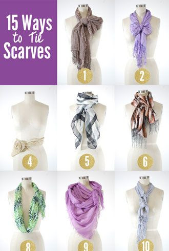 15 ways to tie scarves