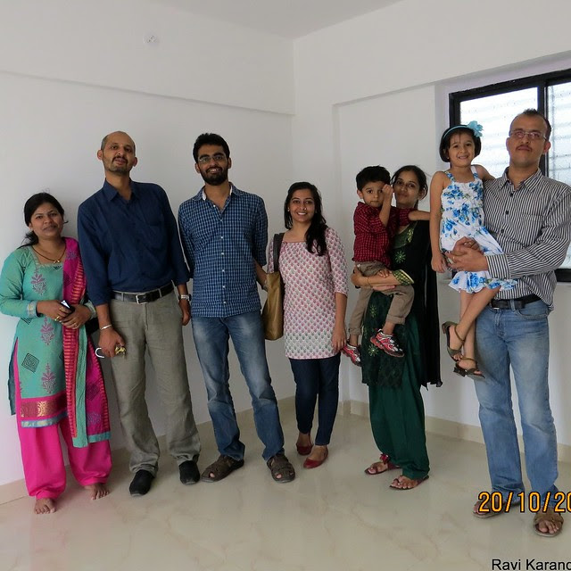 Happy Home Owner Family - Handing Over Ceremony of Sanjeevani Developers' Sangam at Sus on Sunday 20th October 2013