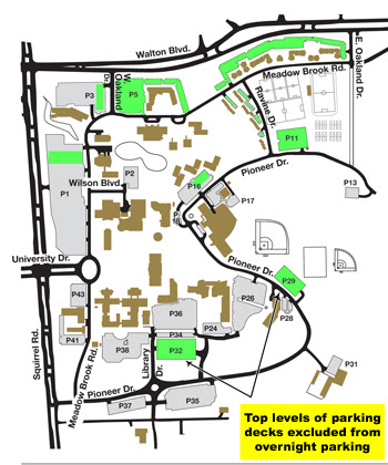 Oakland University Map