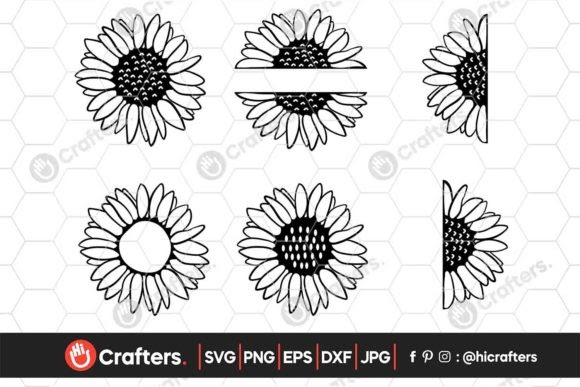 Free Free 189 Half A Sunflower Svg Free SVG PNG EPS DXF File