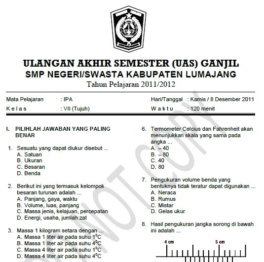 Soal Tes Masuk Kebidanan Beserta Jawaban