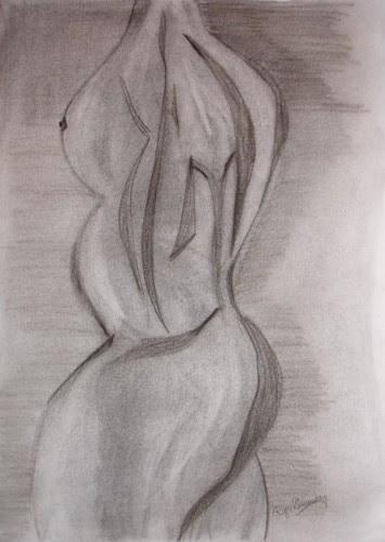 Charcoal Abstract Nude