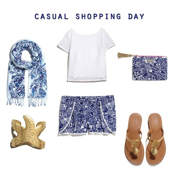 Lilly for Target lookbook preview, Lilly Pulitzer for Target casual shopping day outfit idea
